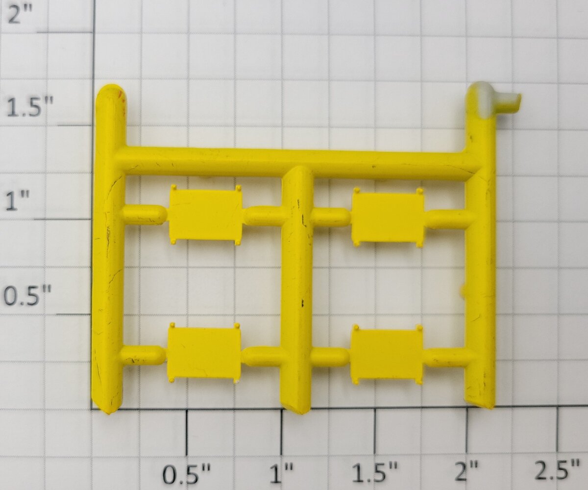 S-Helper 652-03-06-BY Bright Yellow Stock Car / Box Car Tact Board (Set of 4)