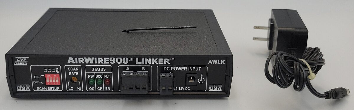 CVP AW-AWLK G AirWire 900 Linker DCC Command Control w/ 12 VDC Power Supply