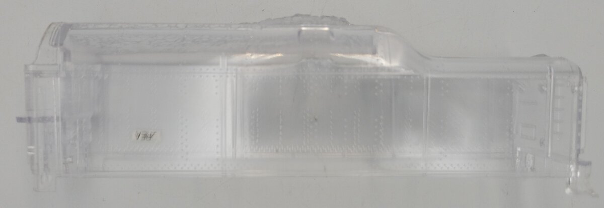 R.W.G. 2046W-50 O Gauge Clear Plastic Tender Shell