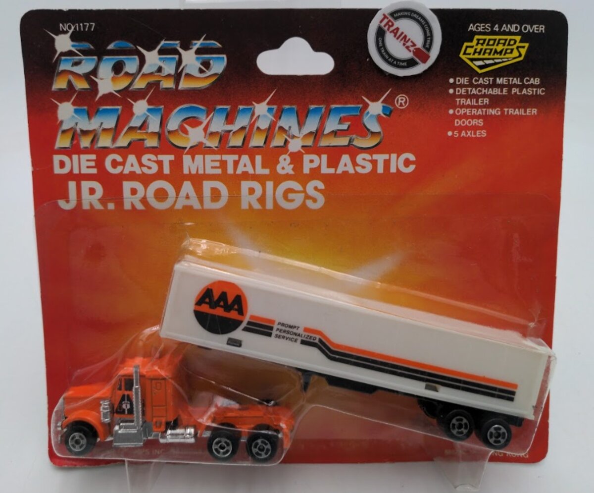 Road Champs 1177 Jr. Road Rigs Truck and Trailer AAA Die-Cast Metal & Plastic