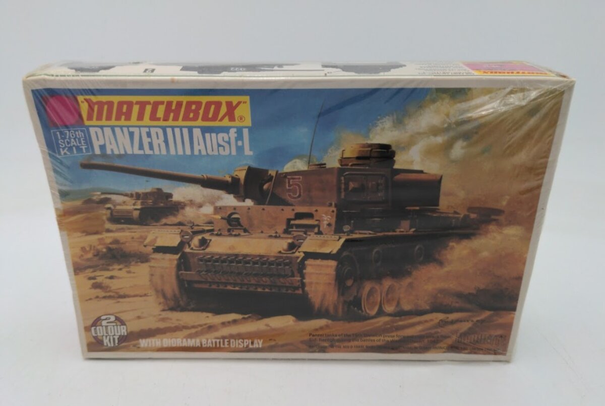 Matchbox PK-74 1:76 Scale Panzer III Ausf-L W/Diorama Battle Display Model Kit
