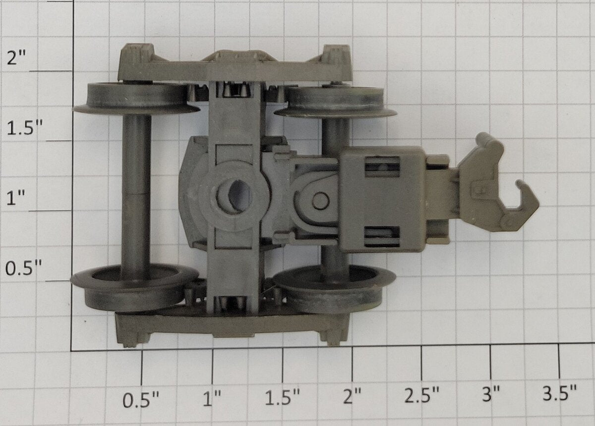 Atlas 5000-2C 2 Rail Plastic Bettendorf Freight Car Coupler Truck without Stud
