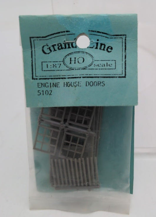 Grandt Line 5102 HO Scale Engine House Doors Gray Plastic Parts
