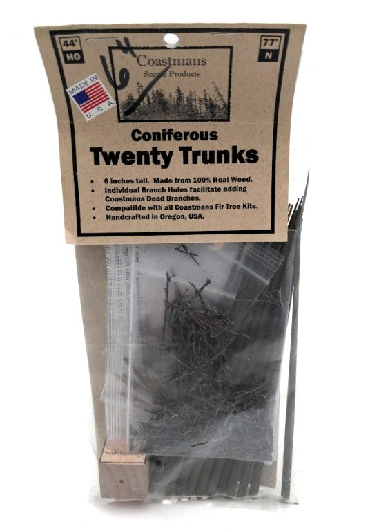 Coastmans Scenic Products T6 HO / N Scale Coniferous Twenty Trunks Kit