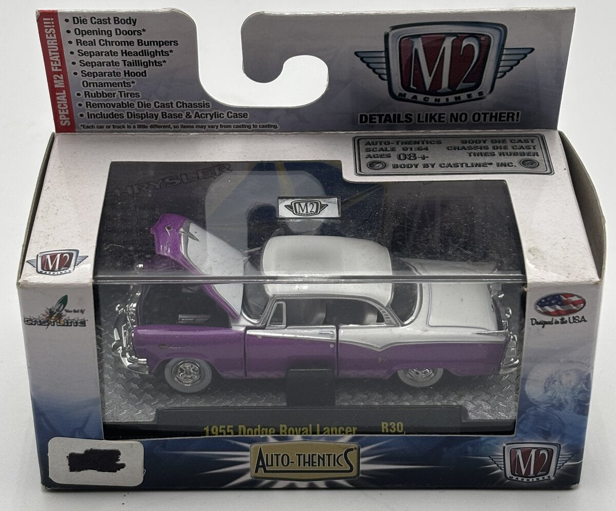 M2 Machines 32500 1:64 Purple 1955 Dodge Royal Lancer R30 14-59