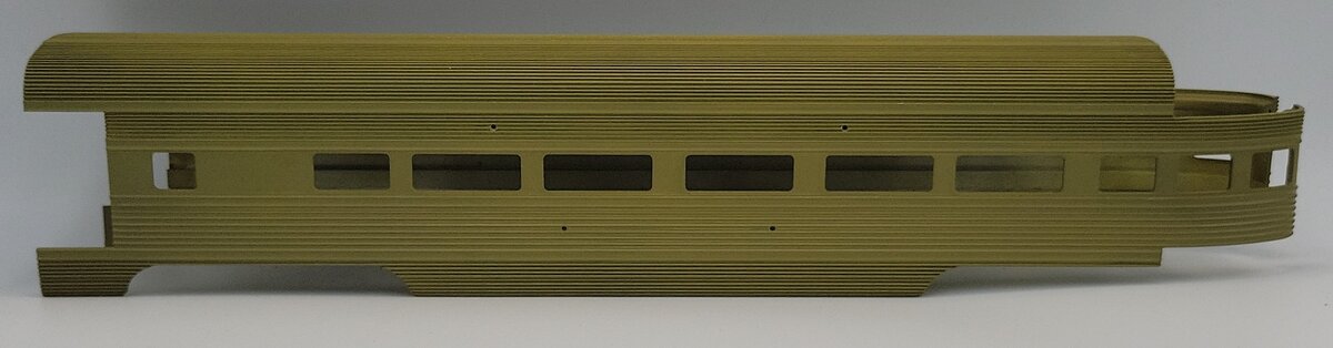 Lionel 2531-12 O Gauge Painted Olive Green Aluminum Observation Car Shell