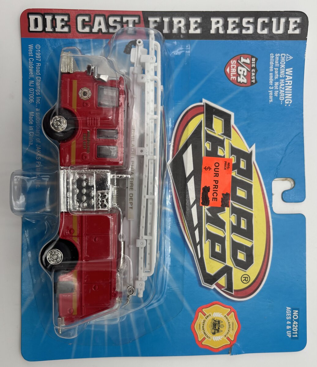 Road Champs 42011 1:64 Fire Rescue Series Philadelphia Fire Dept. Fire Truck