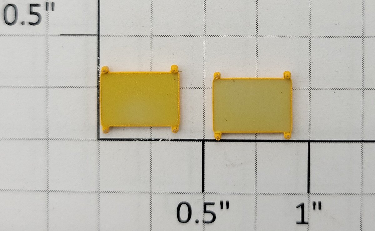 S-Helper 652-03-06-BY Bright Yellow Stock Car / Box Car Tact Board (Set of 2)