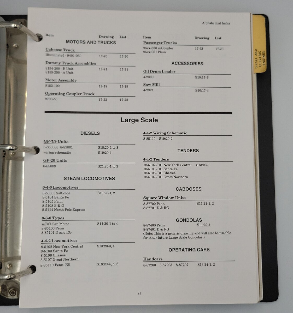 Lionel 10-1025 Parts List and Exploded Diagrams Supplements Volume 3