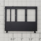 S-Helper 1278-HB-END-BK Black Plastic Hopper Body A End