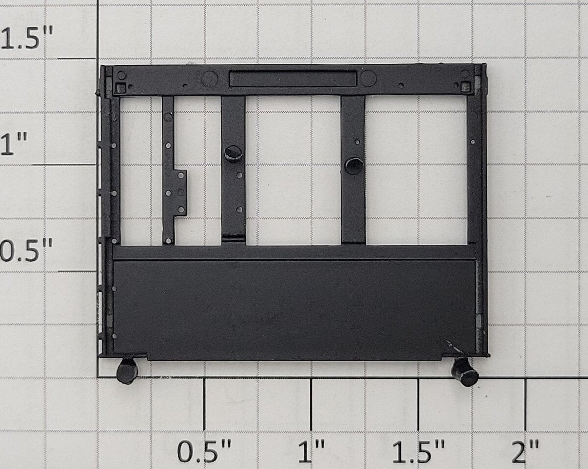 S-Helper 1278-HB-END-BK Black Plastic Hopper Body B End