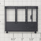 S-Helper 1278-HB-END-BK Black Plastic Hopper Body B End