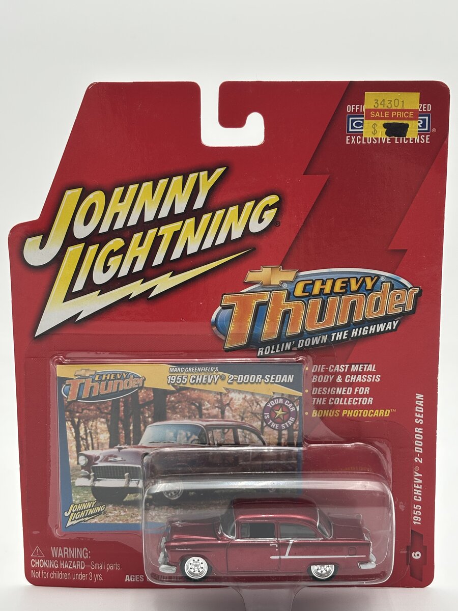 Johnny Lightning 343-01 1:64 1955 Chevy 2-Door Sedan