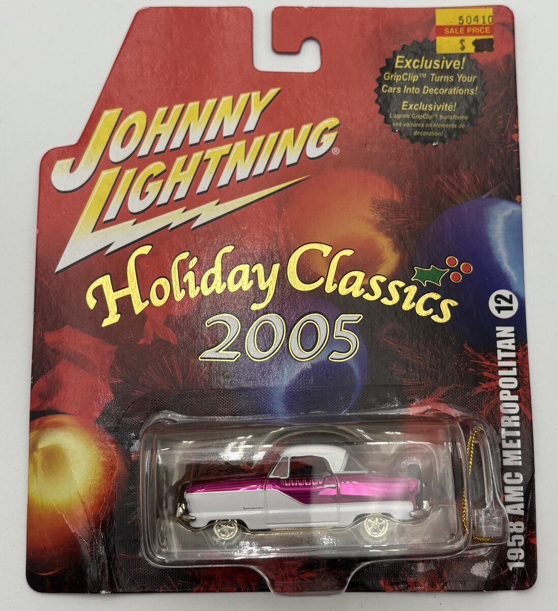 Johnny Lightning 50401 1:64 1958 AMC Metropolitan Holiday Classics Ornament