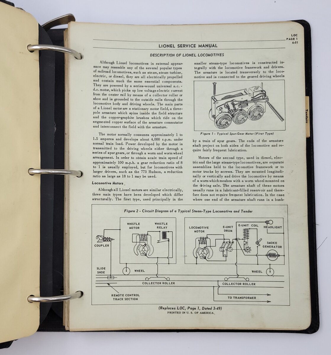 Lionel 21-521 Service Manual from Monroe Toy Shop in Rochester New York