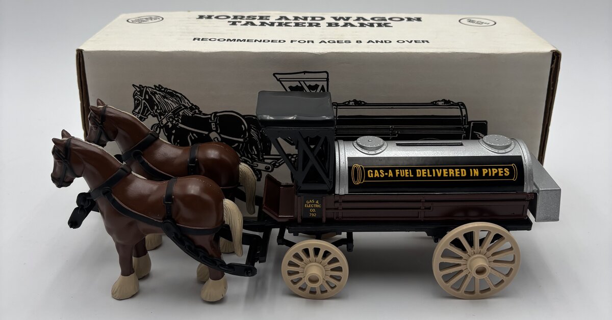 Ertl 2143 Baltimore Gas and Electric Co Horse and Wagon Tanker Bank