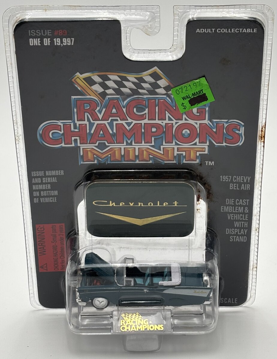 Racing Champions 08100-08120 1:61 Scale Deep Green 1957 Chevy Bel Air #89