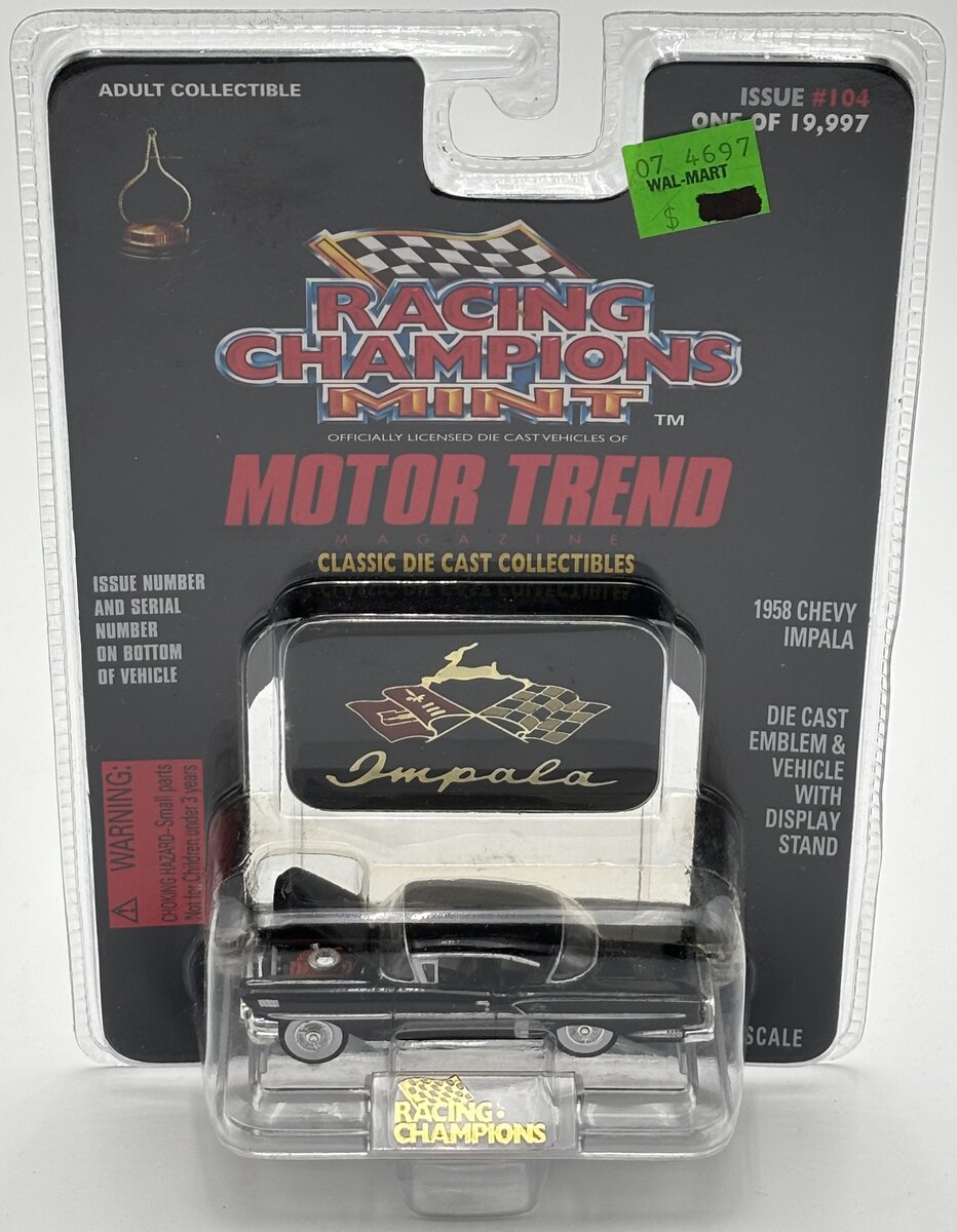 Racing Champions 08100-08117 1:64 #104 Black 1958 Chevy Impala