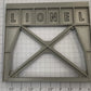 Lionel 282-80 Gray Molded Gantry Crane Plastic Side Frame with Black Lettering