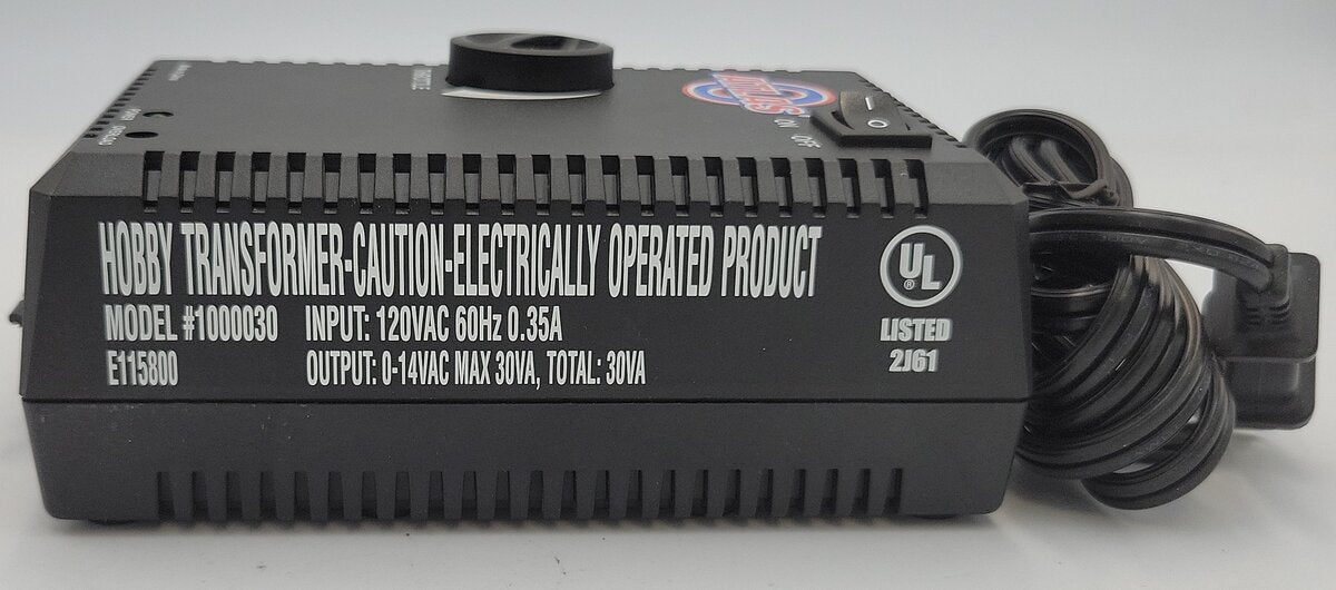 Atlas 1000030 O Gauge 30 Watt Transformer with Instructions - Boxed