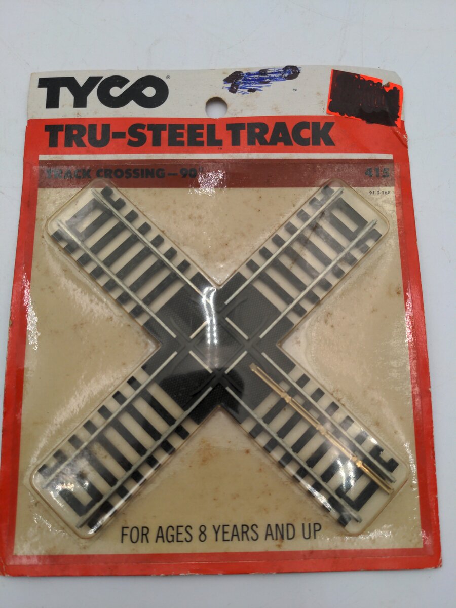 Tyco 415 HO Tru-Steel Track Crossing 90 Degree