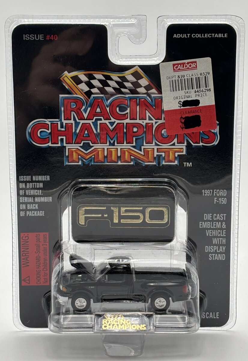 Racing Champions 08100-08106 1:63 #40 Black 1997 Ford F-250
