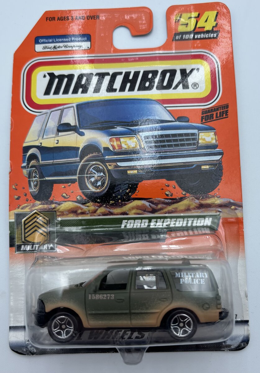 Matchbox 96347 1:64 Military Ford Expedition Mattel Wheels #54