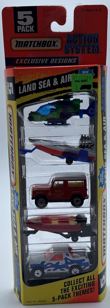 Matchbox 060032 1:64 Land Sea & Air Action System (Pack of 5)