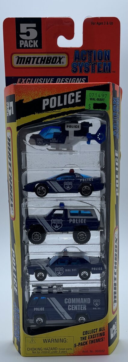 Matchbox 060032 1:64 Police Action System (Pack Of 5)