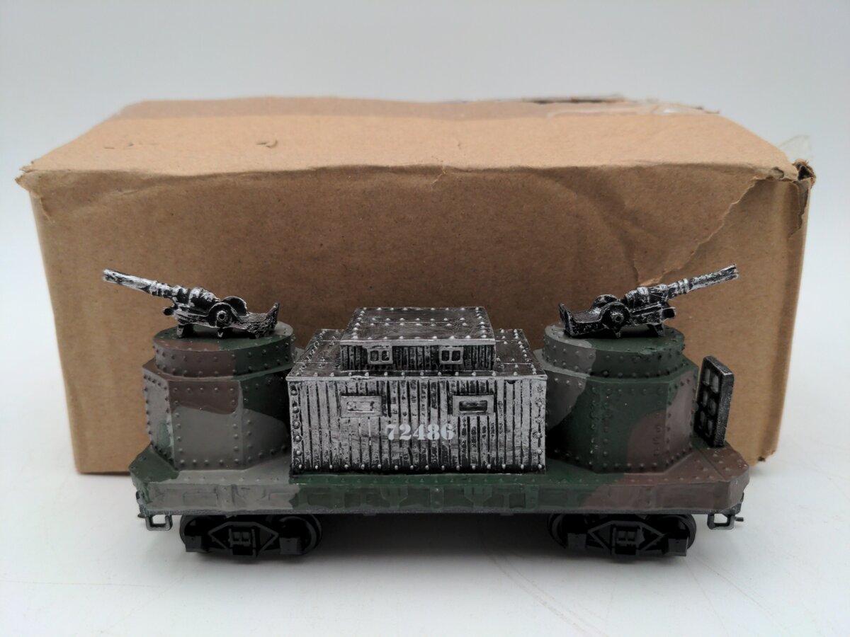 Hawthorne Village 72486 HO Armored Train Rail Car Twin Cannon