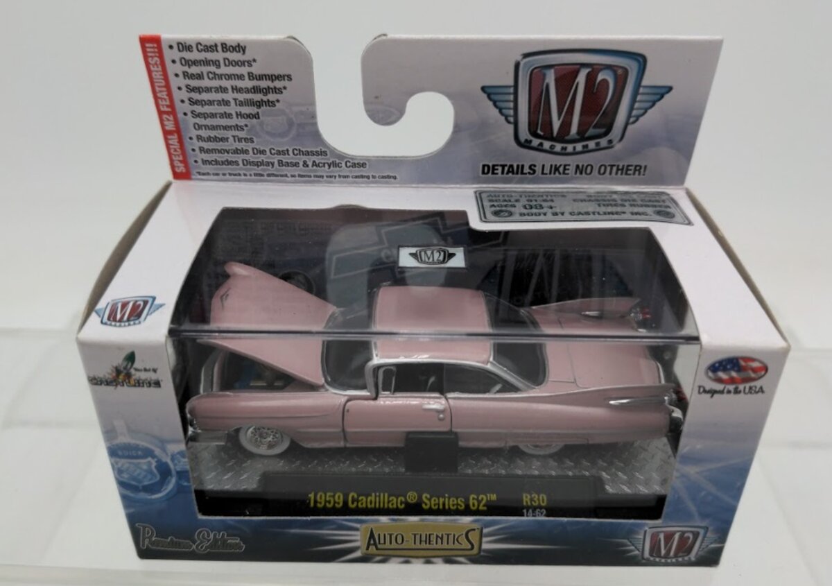 M2 Machines 32500 1:64 Scale Auto-Thentics Soft-Pink 1959 Cadillac Series 62