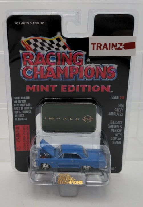 Racing Champions 08100-08116 1:63 Scale #18 Blue 1964 Chevy Impala SS Die Cast
