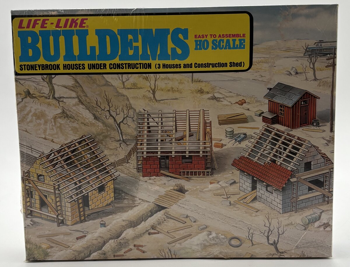 Life Like S-386 HO Buildems Stoneybrook Houses Under Construction Kit