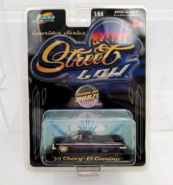 Jada Toys 12191 1:64 Scale Lowrider Series Black 1959 Chevy El Camino Die Cast