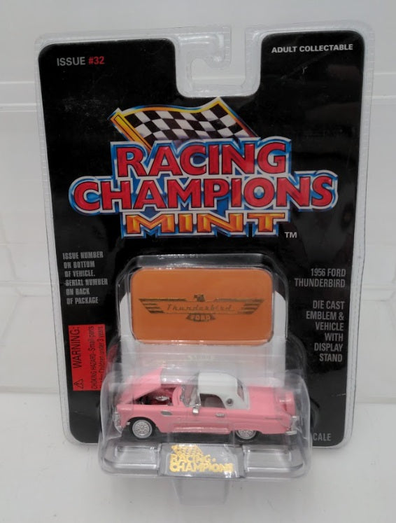 Racing Champions 08108 1:56 Scale #32 Pink/White 1956 Ford Thunderbird W/Emblem