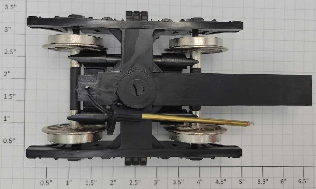 Acme 0522-10 G Scale Black Plastic 4 Spiral Back Metal Wheel Archbar Truck