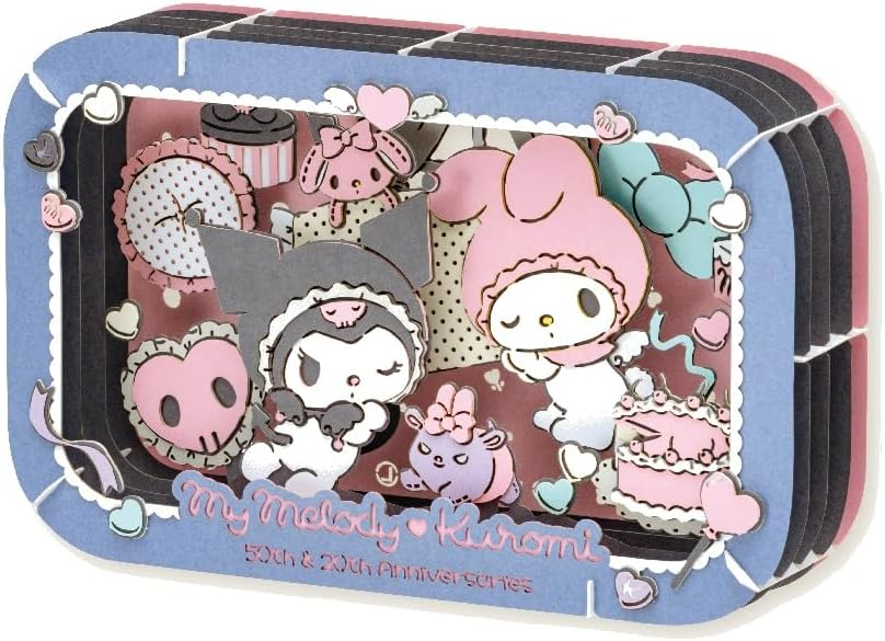 Ensky 52902 PT-L95 Sanrio Characters: My Melody & Kuromi Paper Craft Kit
