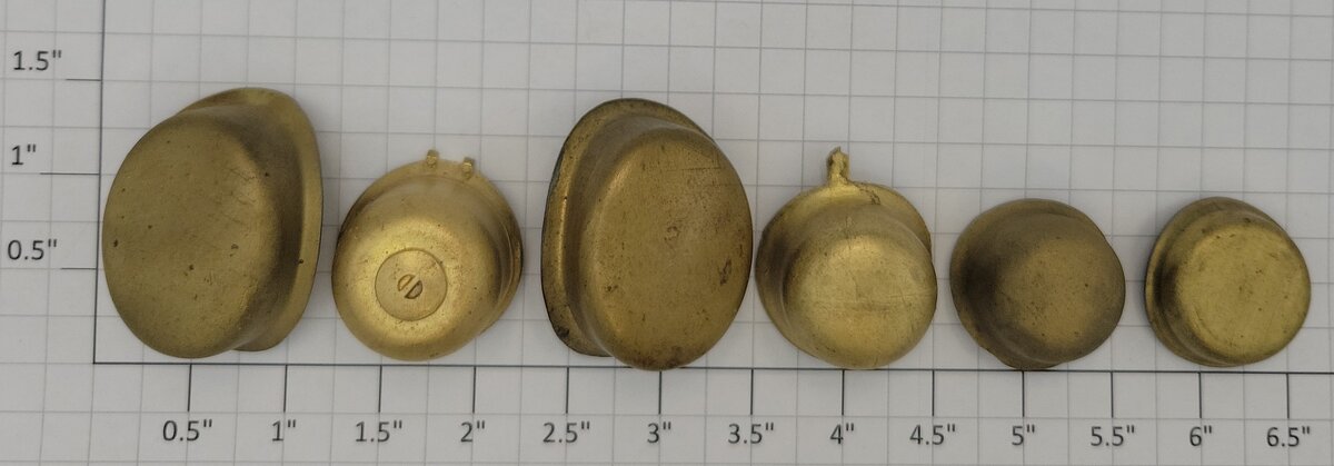 Acme 0526-100 Standard Gauge Solid Brass Steam/Sand Domes (Pack of 6)