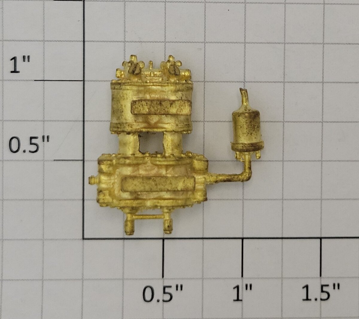 Acme 0526-110 O Gauge Solid Brass Steam Loco Oil Lubricator