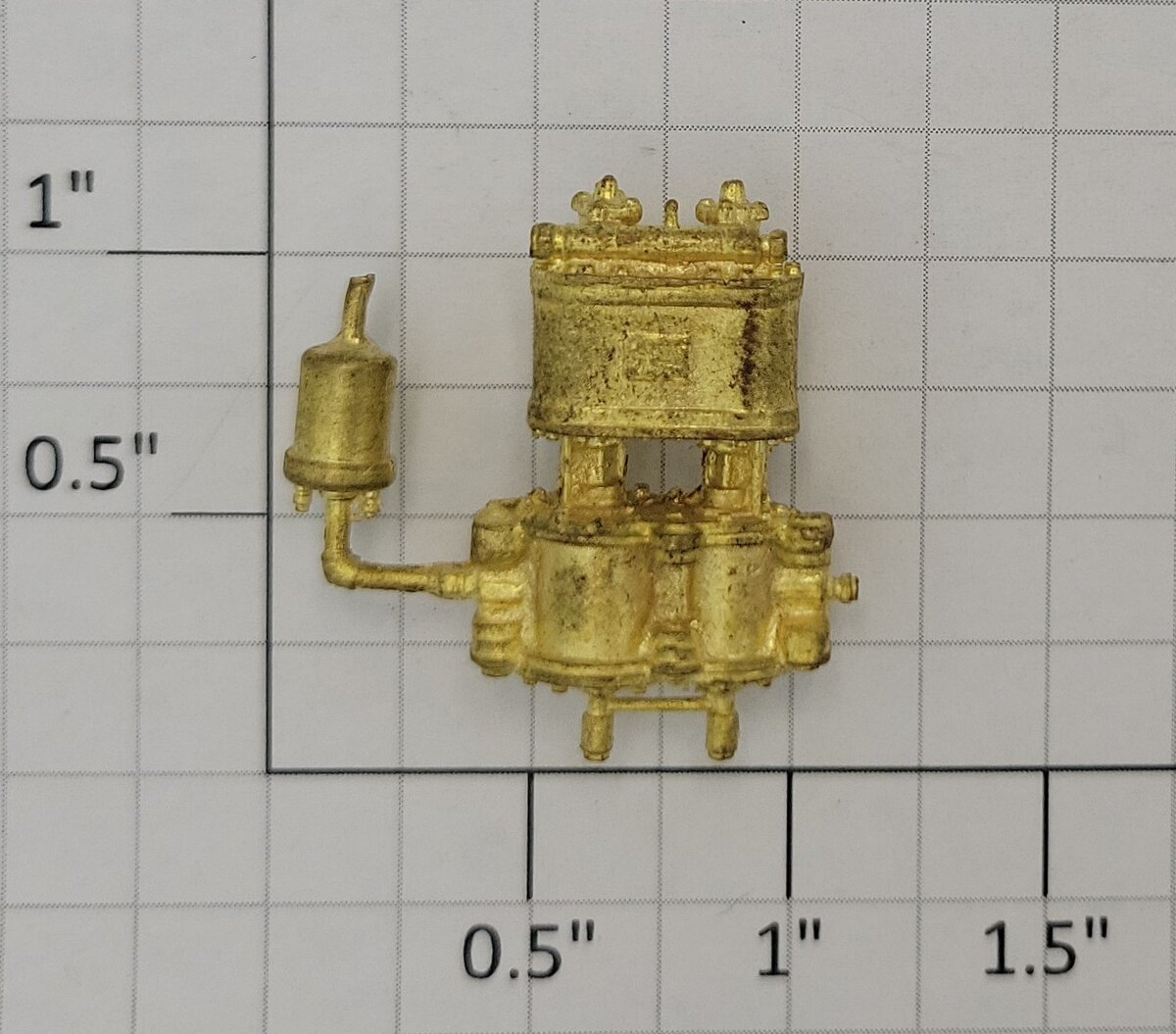 Acme 0526-110 O Gauge Solid Brass Steam Loco Oil Lubricator