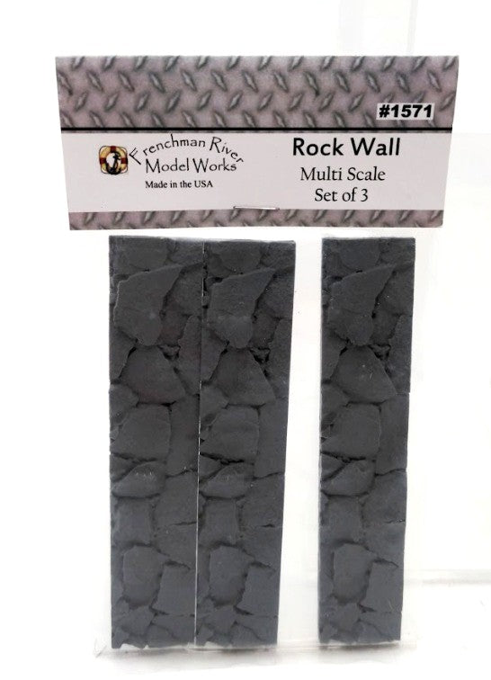 Frenchman River Modelworks 1571 Multi Scale Gray Rock Wall (Set of 3)