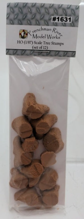 Frenchman River Modelworks 1631 HO Scale Tree Stumps (Set of 12)