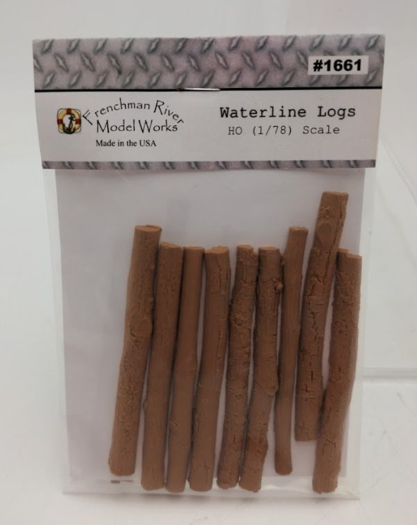 Frenchman River Modelworks 1661 HO Scale Waterline Logs (Pack of 14)