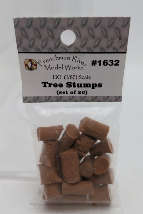 Frenchman River Modelworks 1632 HO Scale Tree Stumps (Set of 20)