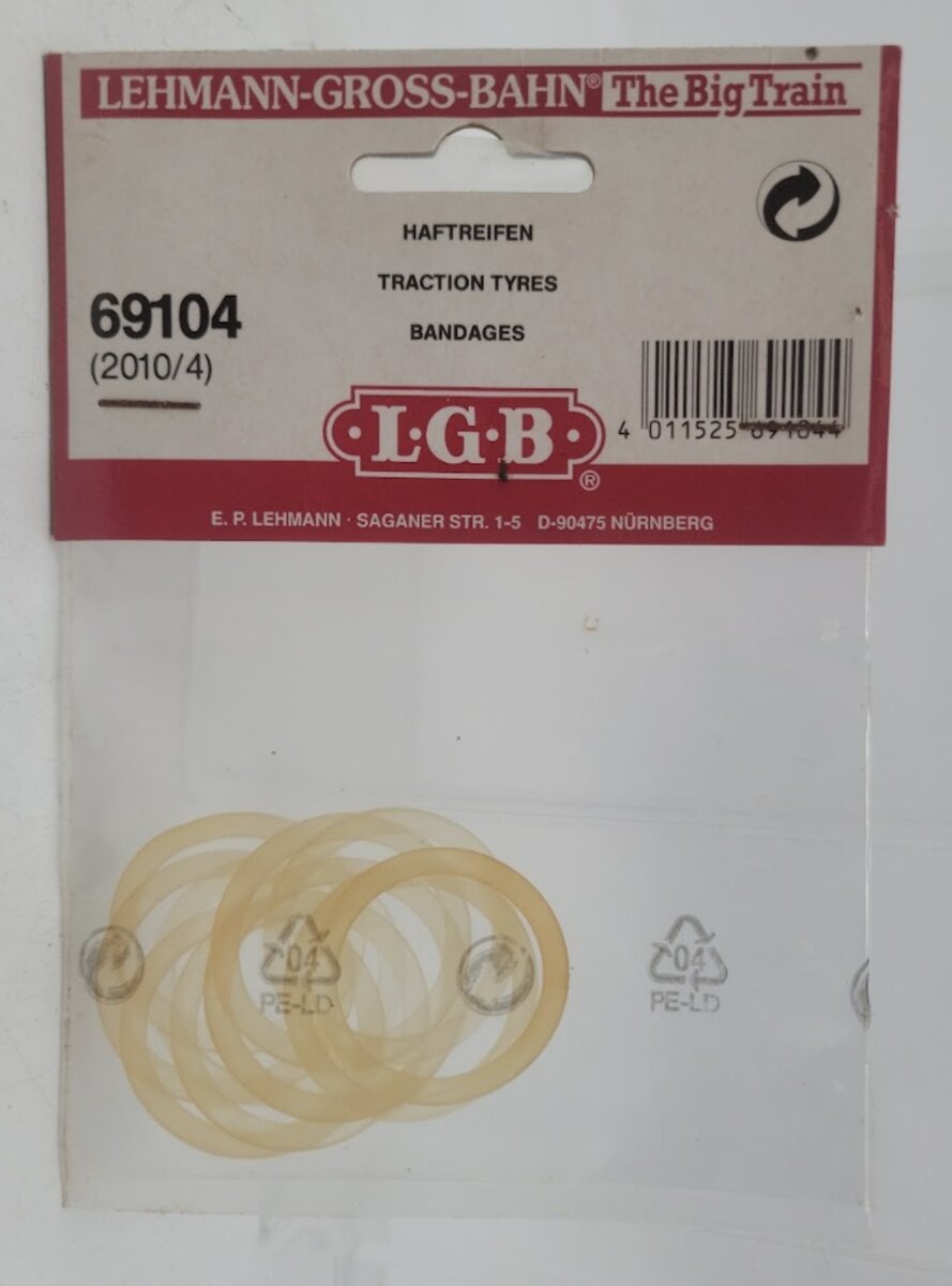 LGB 69104 G Scale 37,5 mm. Traction Tire Part (Pack of 10)