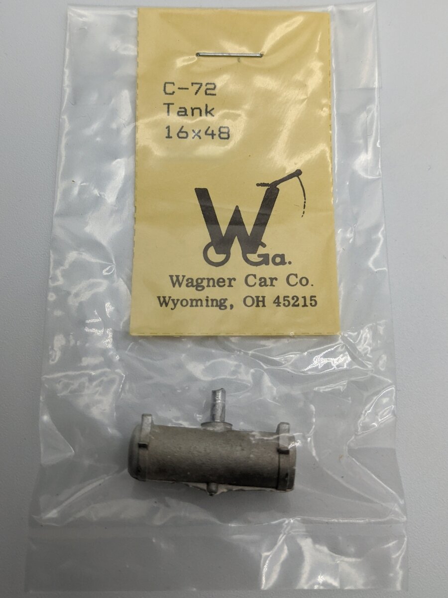 Wagner Car Co. O Scale C-72 Tank 16x48