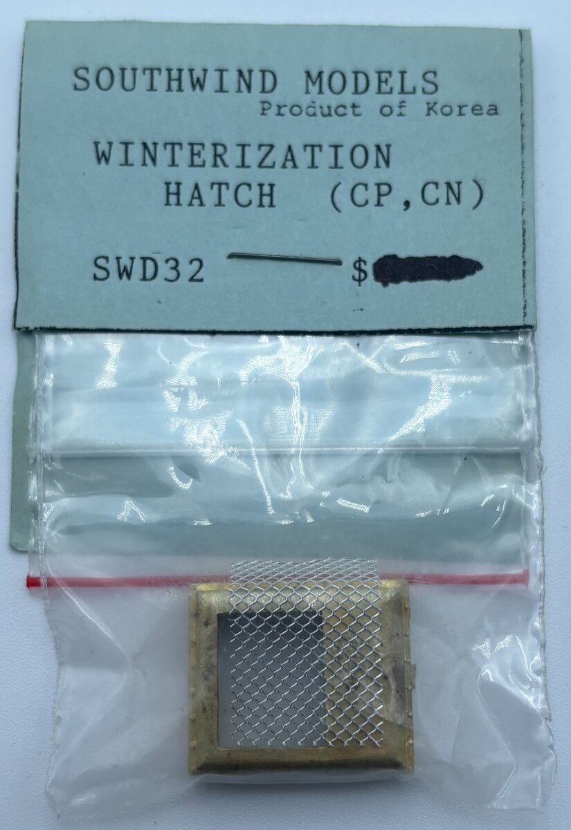 SouthWind Models SWD32 S Scale Winterization Hatch (CP, CN)