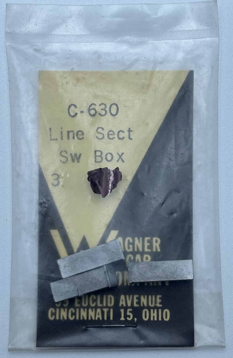 Wagner Car Co. C-630 O Scale Line Section Switch Box