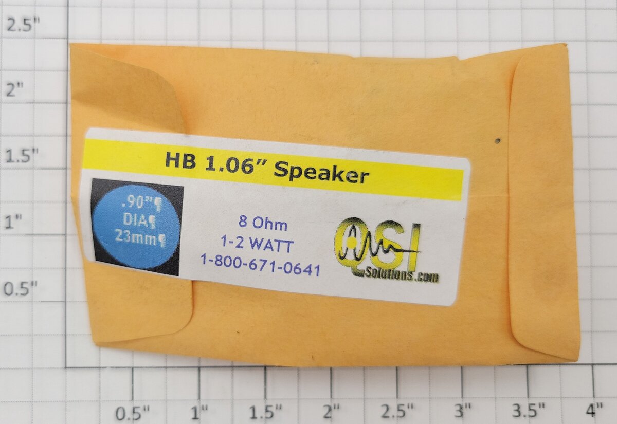 S-Helper HB-106 HB 1.06" 8 Ohm 1-2 WATT Magnetic Speaker