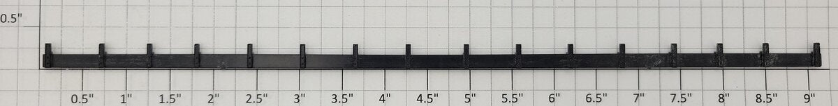 S-Helper 654-06-01-BK Black Untextured Plastic Rub Rail